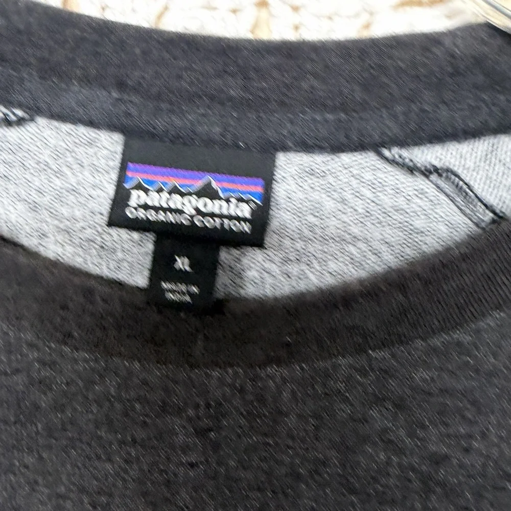 Vintage Patagonia Men's Sweater size XL Gray Built To Endure Pullover Crew Neck
